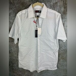 JF J.Ferrar White and Blue Patterned Casual Shirt